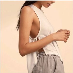 Wilfred Free by Aritzia Royal Blue Top with Open Sides with String